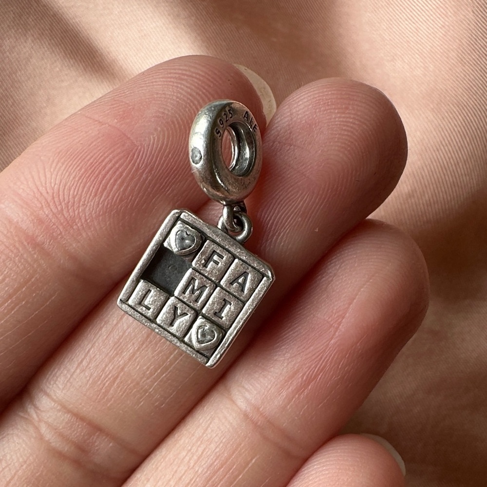Retired Pandora Family Charm with Czs